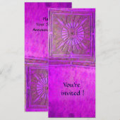 モーニングスター , 明るいバイオレットピンク 招待状 (正面/裏面)