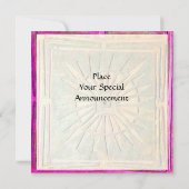 モーニングスター、明るいピンク、紫の白 案内状 (裏面)