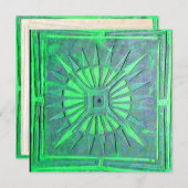 モーニングスター、明るい緑の白 案内状 (正面/裏面)