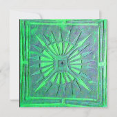 モーニングスター、明るい緑の白 案内状 (正面)