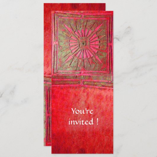 モーニングスター、真っ赤に輝く 招待状 (正面/裏面)