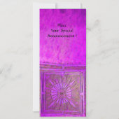モーニングスター、鮮やかなバイオレットピンク 招待状 (裏面)