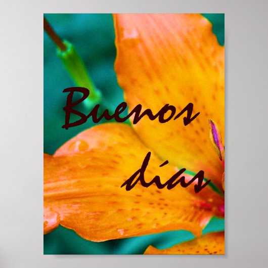 モーニングスペインのプリント ポスター (正面)