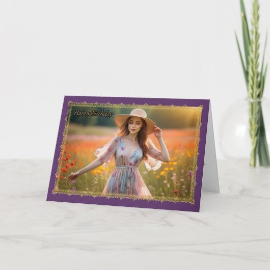 モーニングセレニティウィメンズ誕生日カード カード (正面)