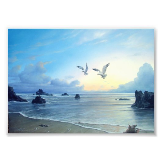 モーニングタイズビーチテーマプリント フォトプリント (正面)