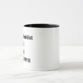 モーニングチェックリストコーヒープンおもしろいカスタムギフトMu マグカップ (中央)