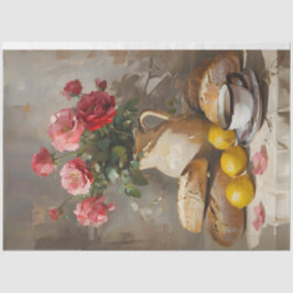 モーニングティーとバラデコペティッシュペーパー 薄葉紙