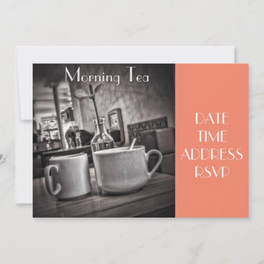 モーニングティーカフェパーティー 招待状 (正面)