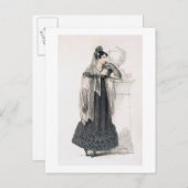 モーニングドレス、ファッションプレートAckermann's Rep ポストカード (正面/裏面)
