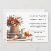 モーニングパンケーキ誕生日ブランチ | コージーウィークエンド 招待状 (正面)