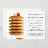 モーニングパンケーキ誕生日ブランチ | コージーウィークエンド 招待状 (正面/裏面)