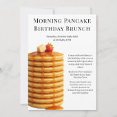 モーニングパンケーキ誕生日ブランチ | コージーウィークエンド 招待状 (正面)
