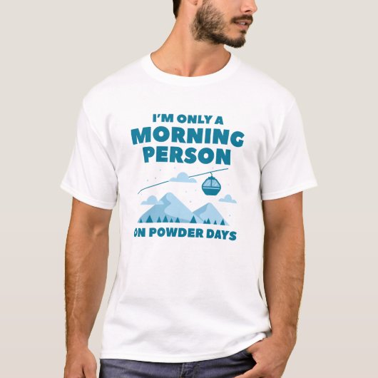 モーニングパーソン雪 Tシャツ (正面)