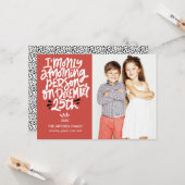 モーニングパーソン12月25日おもしろい休日の写真 カード (正面/裏面インサイチュ)