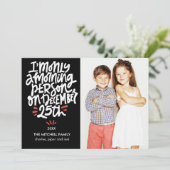 モーニングパーソン12月25日おもしろい休日の写真 カード (スタンド正面)