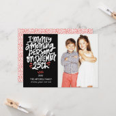 モーニングパーソン12月25日おもしろい休日の写真 カード (正面/裏面インサイチュ)