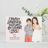 モーニングパーソン12月25日おもしろい休日の写真 カード (スタンド正面)