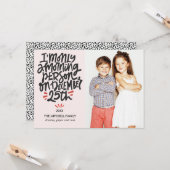 モーニングパーソン12月25日おもしろい休日の写真 カード (正面/裏面インサイチュ)