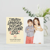 モーニングパーソン12月25日おもしろい休日の写真 カード (スタンド正面)