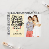 モーニングパーソン12月25日おもしろい休日の写真 カード (正面/裏面インサイチュ)