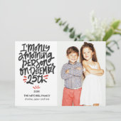 モーニングパーソン12月25日おもしろい休日の写真 カード (スタンド正面)