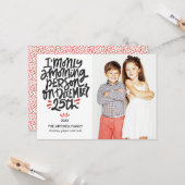 モーニングパーソン12月25日おもしろい休日の写真 カード (正面/裏面インサイチュ)