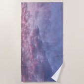 モーニングパープルサンライズビーチ ビーチタオル (正面)