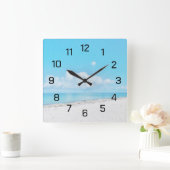 モーニングビーチウォールクロック スクエア壁時計 (ホーム)