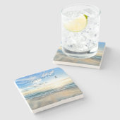 モーニングビーチシーグルス ストーンコースター (横)