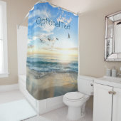 モーニングビーチシーグル シャワーカーテン (インサイチュ)