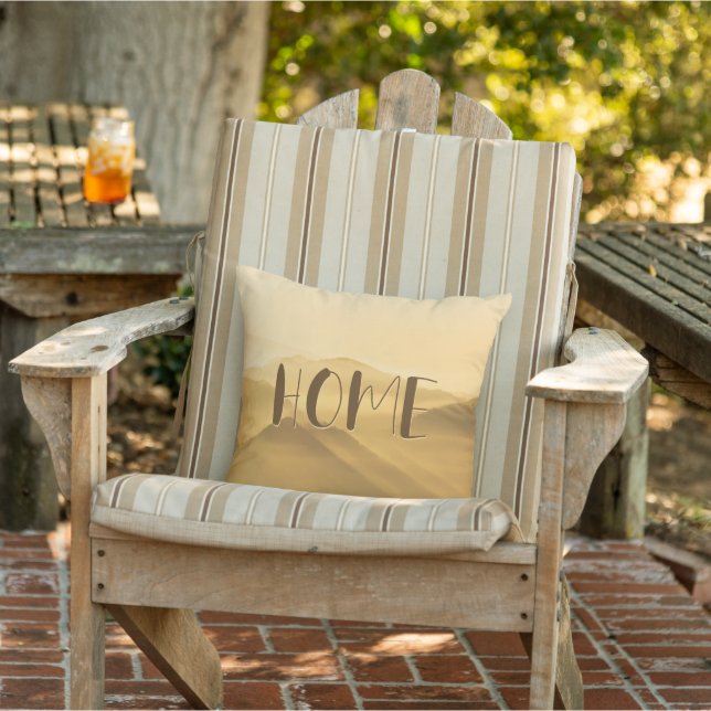 モーニングフォグ金ゴールドレイヤ日の出ホーム引用文 アウトドアクッション (椅子)