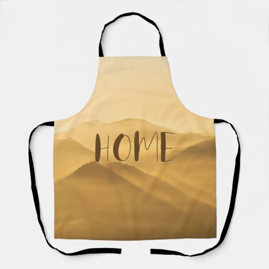 モーニングフォグ金ゴールドレイヤ日の出ホーム引用文 エプロン (正面)