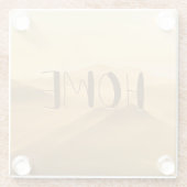 モーニングフォグ金ゴールドレイヤ日の出ホーム引用文 ガラスコースター (裏面)