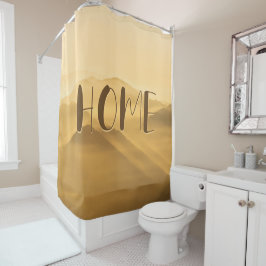 モーニングフォグ金ゴールドレイヤ日の出ホーム引用文 シャワーカーテン