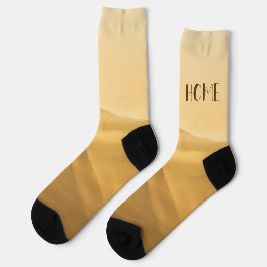 モーニングフォグ金ゴールドレイヤ日の出ホーム引用文 ソックス (左)
