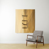 モーニングフォグ金ゴールドレイヤ日の出ホーム引用文 タペストリー (インサイチュ)