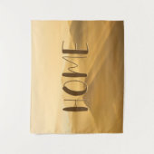 モーニングフォグ金ゴールドレイヤ日の出ホーム引用文 タペストリー (正面)