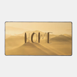 モーニングフォグ金ゴールドレイヤ日の出ホーム引用文 デスクマット