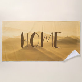 モーニングフォグ金ゴールドレイヤ日の出ホーム引用文 ビーチタオル
