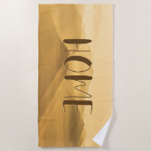 モーニングフォグ金ゴールドレイヤ日の出ホーム引用文 ビーチタオル (正面)