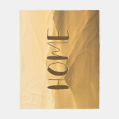 モーニングフォグ金ゴールドレイヤ日の出ホーム引用文 フリースブランケット (正面)