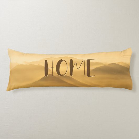 モーニングフォグ金ゴールドレイヤ日の出ホーム引用文 ボディピロー (正面)