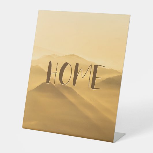 モーニングフォグ金ゴールドレイヤ日の出ホーム引用文 台座サイン (正面)