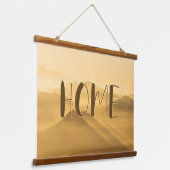 モーニングフォグ金ゴールドレイヤ日の出ホーム引用文 吊り下げ型タペストリー (傾斜あり)