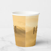 モーニングフォグ金ゴールドレイヤ日の出ホーム引用文 紙コップ (右)