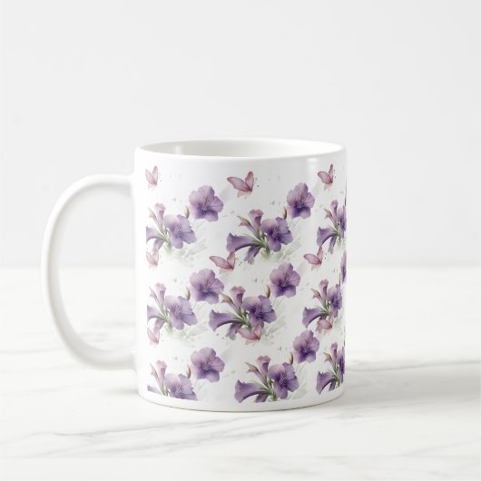 モーニングペチュニア開花マグ コーヒーマグカップ (左)
