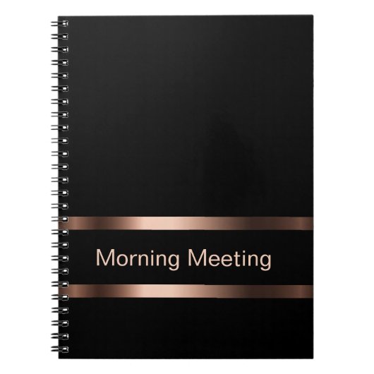 モーニングミーティングブラックブロンズ事業 ノートブック (正面)