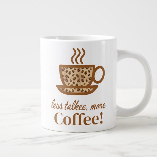 モーニングメッセーよくはしゃぐジ付きコーヒーカップ ジャンボコーヒーマグカップ (右)