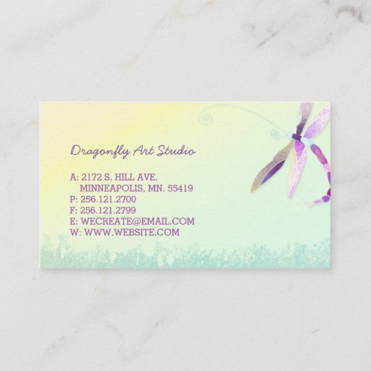 モーニングメドウトンフライエレガント名刺 名刺 (裏面)