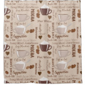 モーニングモカラテコーヒーラバーズコラージュ シャワーカーテン (正面)